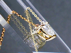 K18ダイヤモンドプチネックレス手作り加工 別角度