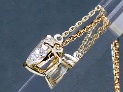 K18ダイヤモンドプチネックレス手作り加工 別角度
